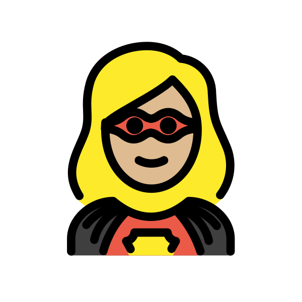 1F9B8 1F3FC 200D 2640 FE0F Vector