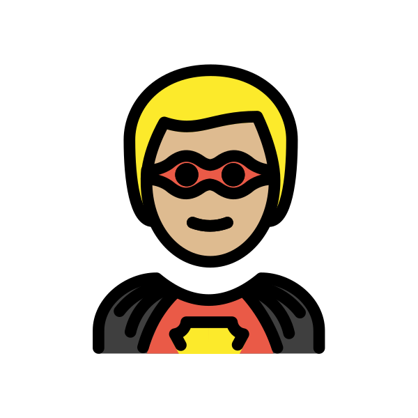 1F9B8 1F3FC 200D 2642 FE0F Vector