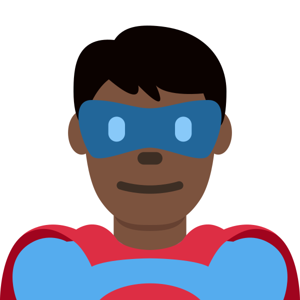 1f9b8 1f3ff 200d 2642 Fe0f Vector