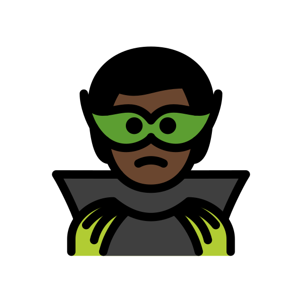 1F9B9 1F3FF 200D 2642 FE0F Vector