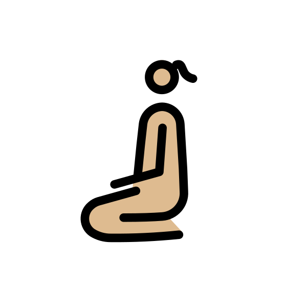 1F9CE 1F3FC 200D 2640 FE0F Vector