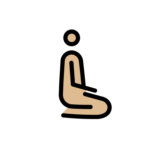 1F9CE 1F3FC 200D 2642 FE0F 200D 27A1 FE0F Vector