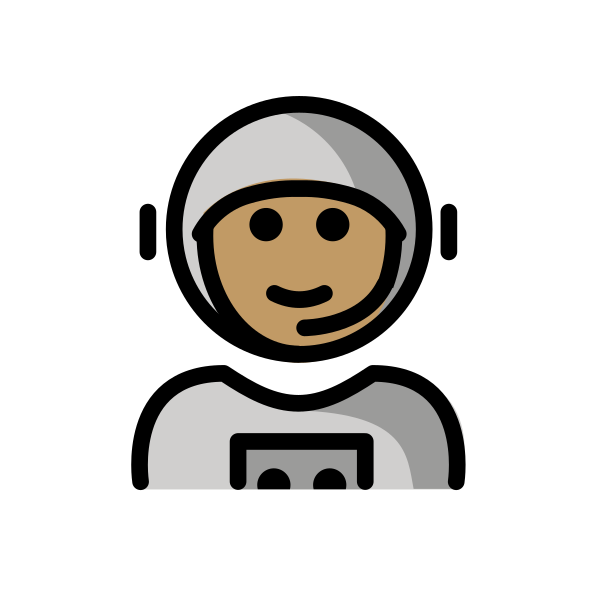 1F9D1 1F3FD 200D 1F680 Vector