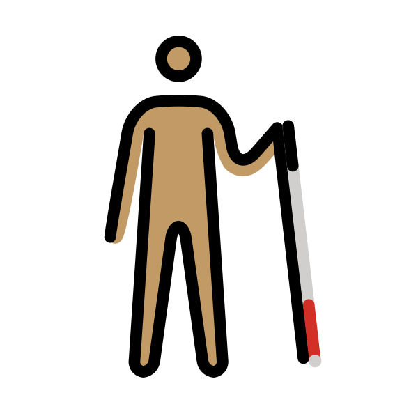 1F9D1 1F3FD 200D 1F9AF 200D 27A1 FE0F Vector