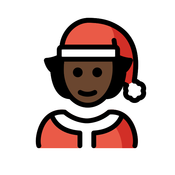 1F9D1 1F3FF 200D 1F384 Vector