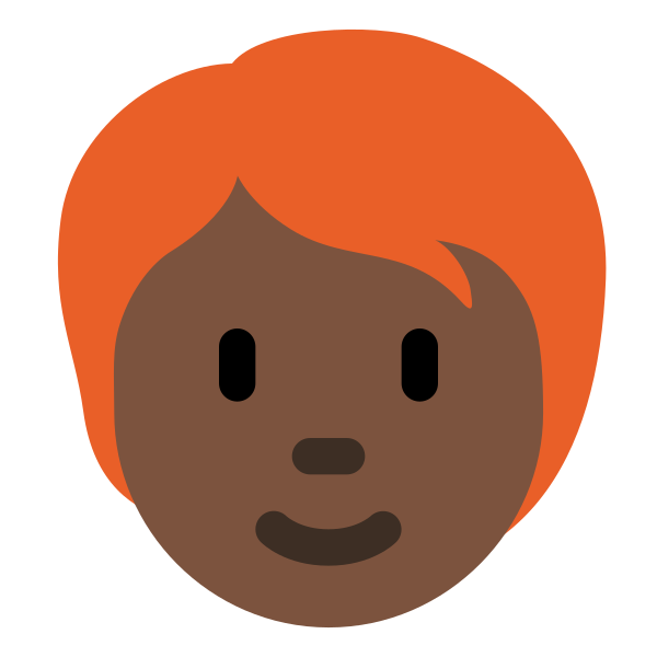 1f9d1 1f3ff 200d 1f9b0 Vector