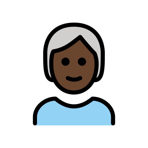 1F9D1 1F3FF 200D 1F9B3 Vector