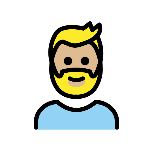 1F9D4 1F3FC 200D 2642 FE0F Vector