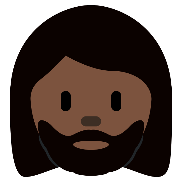 1f9d4 1f3ff 200d 2640 Fe0f Vector