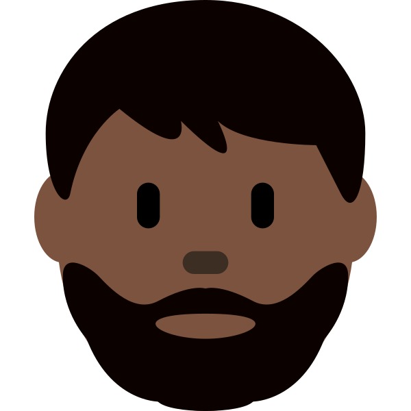 1f9d4 1f3ff 200d 2642 Fe0f Vector