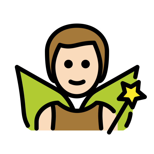 1F9DA 1F3FB 200D 2642 FE0F Vector
