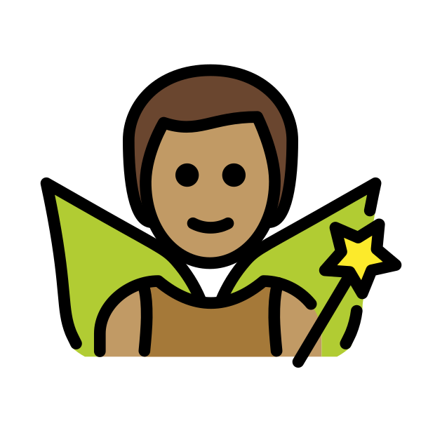 1F9DA 1F3FD 200D 2642 FE0F Vector