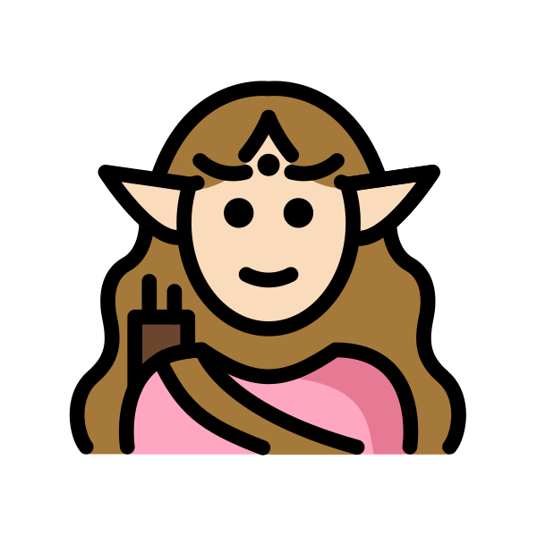 1F9DD 1F3FB 200D 2640 FE0F Vector