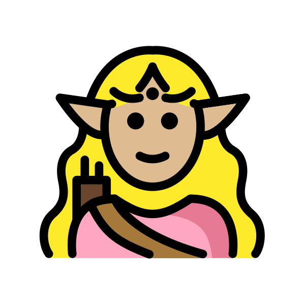 1F9DD 1F3FC 200D 2640 FE0F Vector