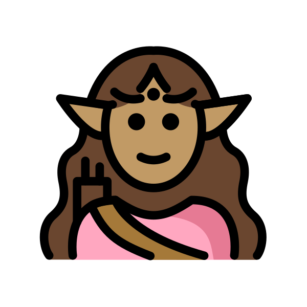 1F9DD 1F3FD 200D 2640 FE0F Vector