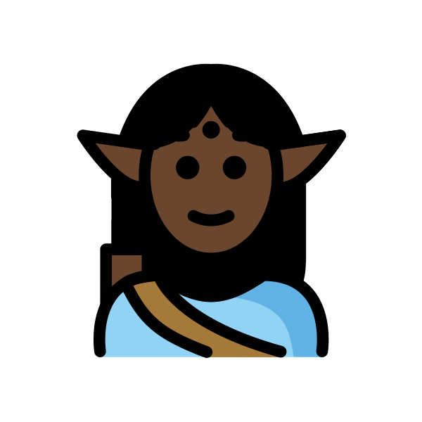 1F9DD 1F3FF 200D 2642 FE0F Vector