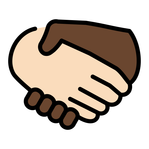 1FAF1 1F3FB 200D 1FAF2 1F3FF Vector