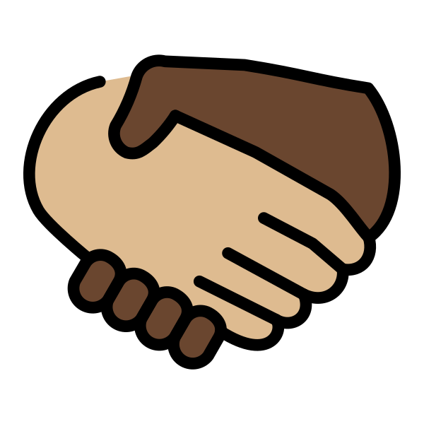 1FAF1 1F3FC 200D 1FAF2 1F3FF Vector
