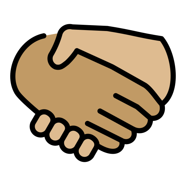 1FAF1 1F3FD 200D 1FAF2 1F3FC Vector