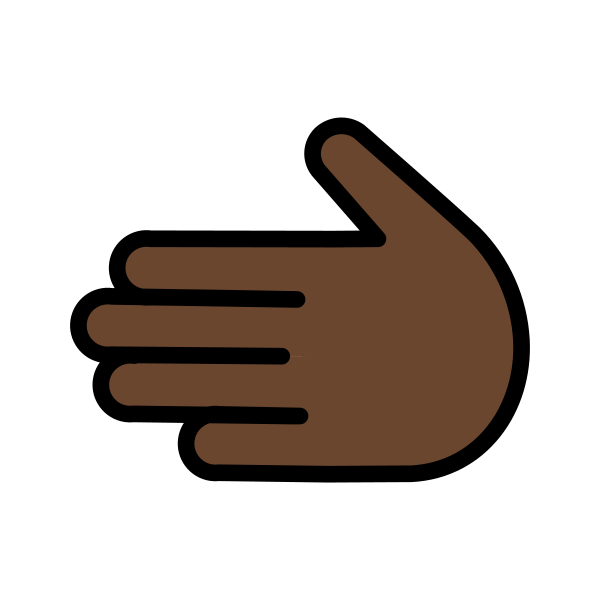 1FAF2 1F3FF Vector