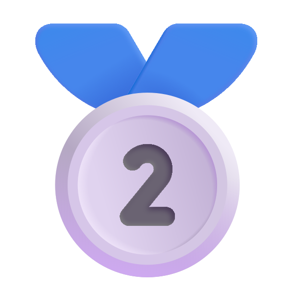 2nd Place Medal Color Vector