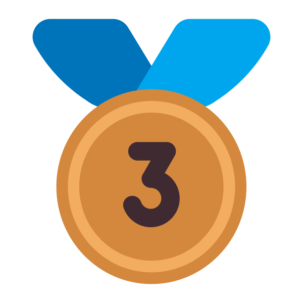 3rd Place Medal Flat Vector