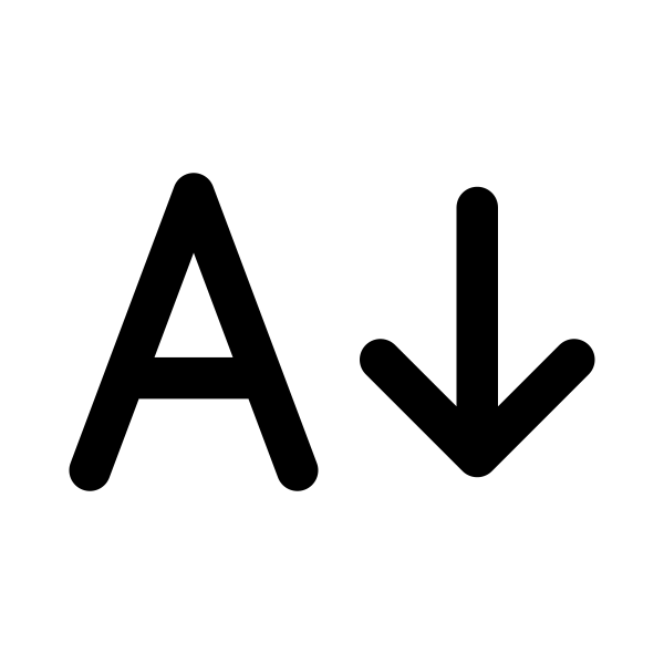 A Arrow Down