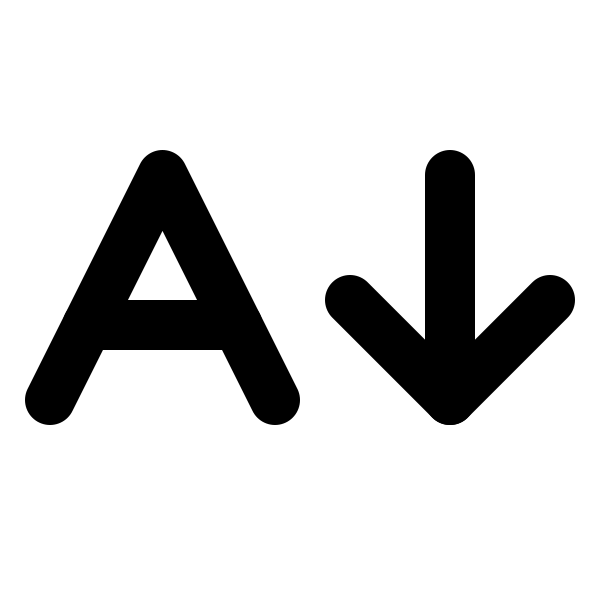 A Arrow Down