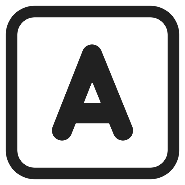 A Button Blood Type High Contrast