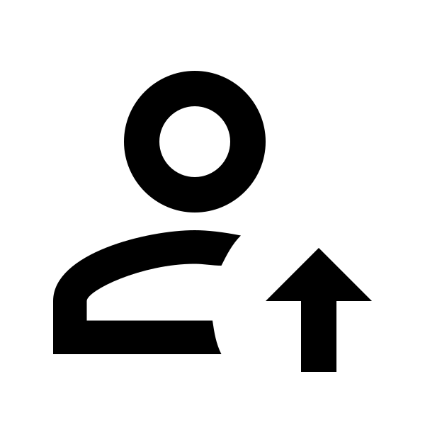 Account Arrow Up Outline