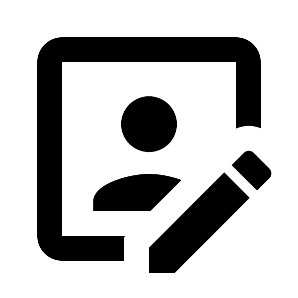 Account Box Edit Outline