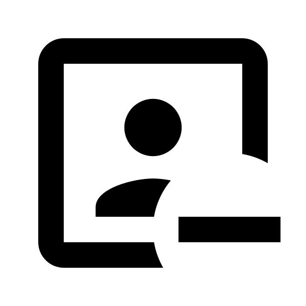 Account Box Minus Outline