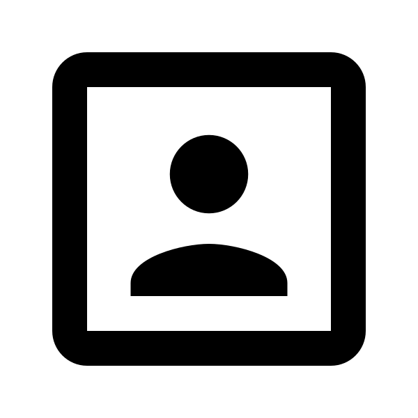 Account Box Outline