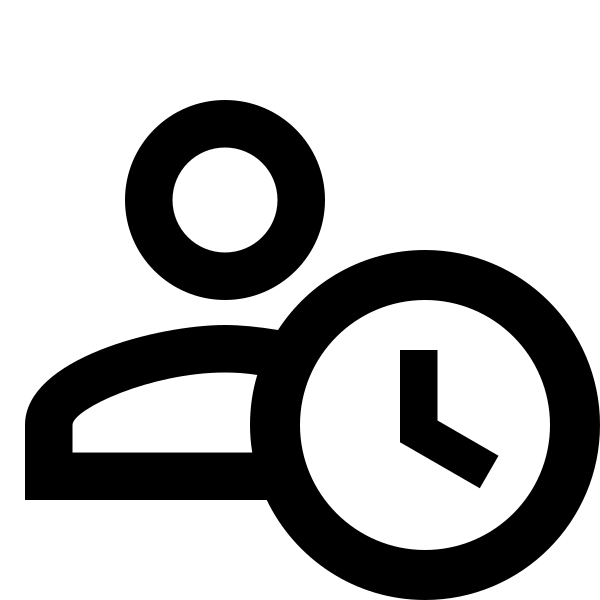Account Clock Outline