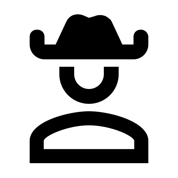 Account Cowboy Hat Outline