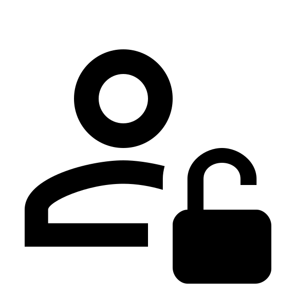 Account Lock Open Outline