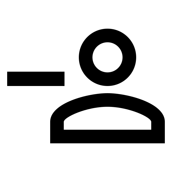 Account Minus Outline
