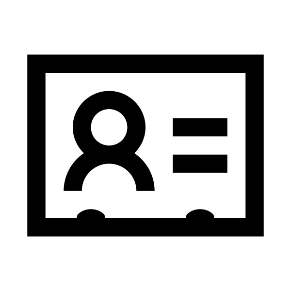Address Card Solid Vector