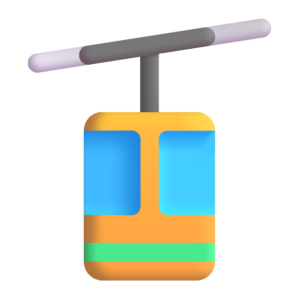 Aerial Tramway Color Vector