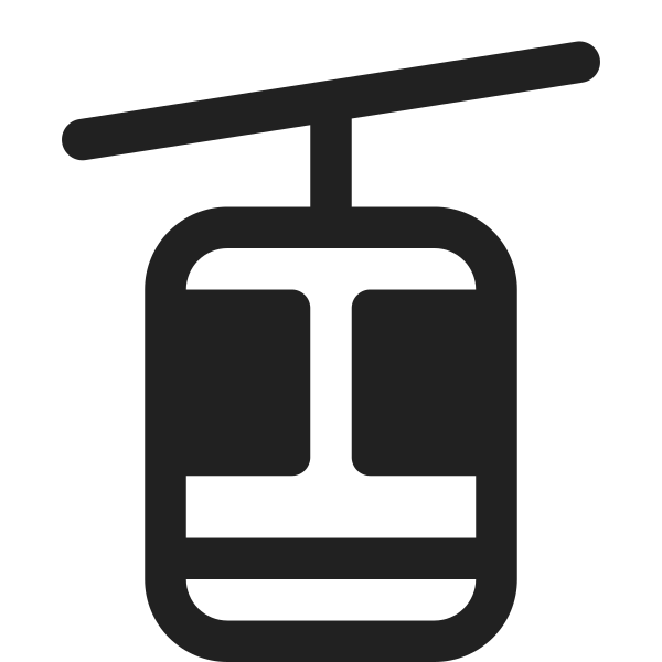 Aerial Tramway High Contrast Vector