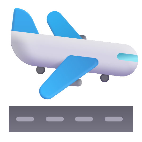 Airplane Arrival Color Vector