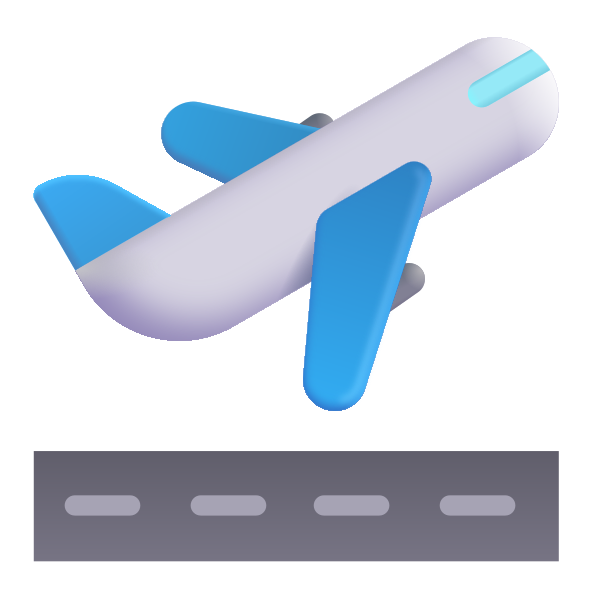 Airplane Departure Color Vector
