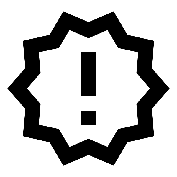 Alert Decagram Outline