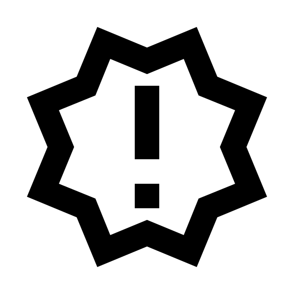 Alert Octagram Outline