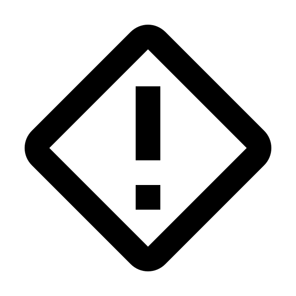 Alert Rhombus Outline
