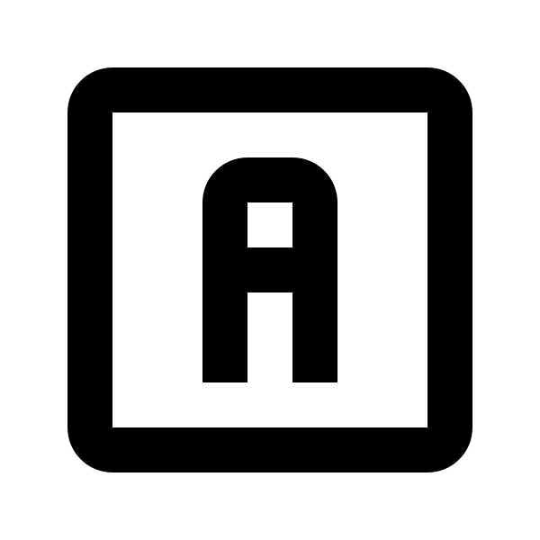Alpha A Box Outline