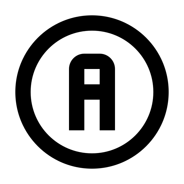 Alpha A Circle Outline