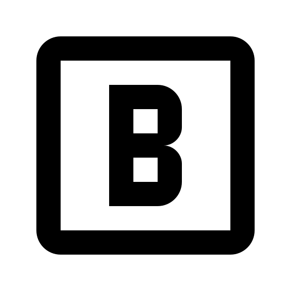 Alpha B Box Outline