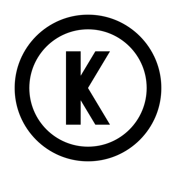 Alpha K Circle Outline