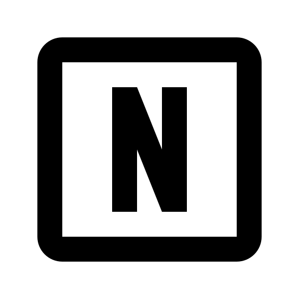 Alpha N Box Outline